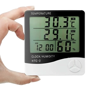 نحوه کار با دماسنج و رطوبت سنج دیجیتالی htc-2