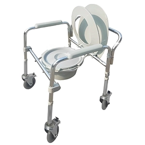 صندلی توالت مبله چرخدار با تنظیم ارتفاع