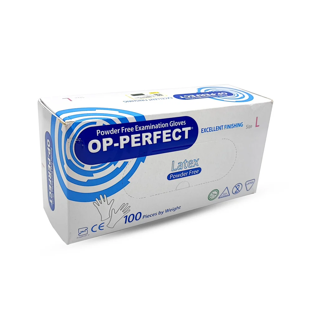 دستکش لاتکس اپی پرفکت بدون پودر (اکسلنت) 100 عددی