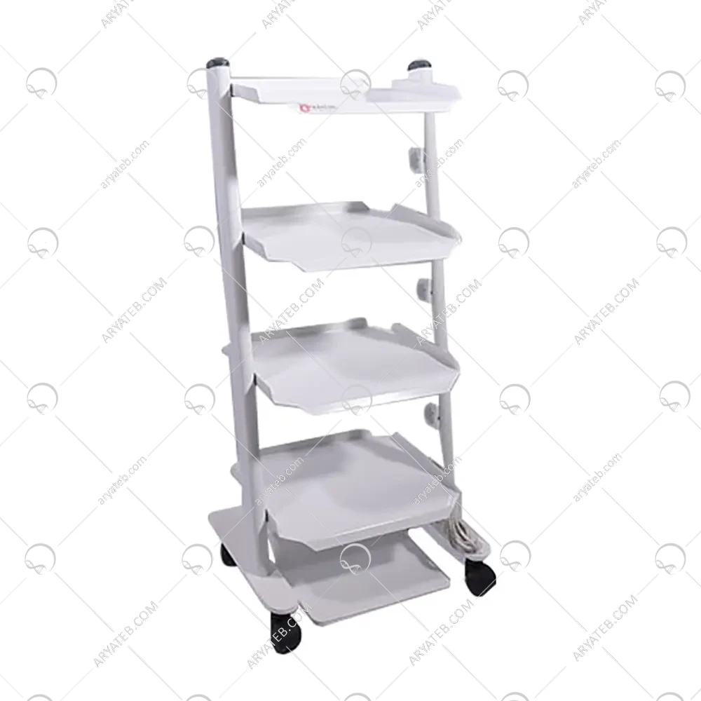 سرویتور 4 طبقه فلزی با پایه پدال دار MC4