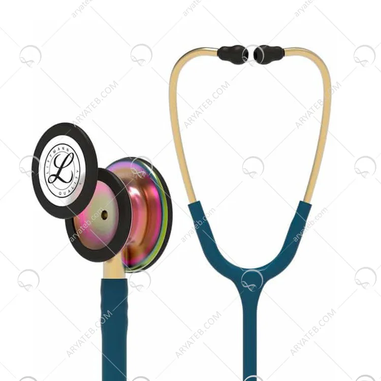 گوشی پزشکی لیتمن کلاسیک 3 آبی کاربنی رنگین کمانی 5807