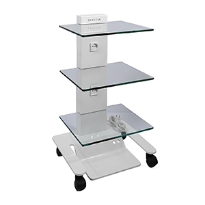 سرویتور 3 طبقه شیشه ای با پایه پدال دار