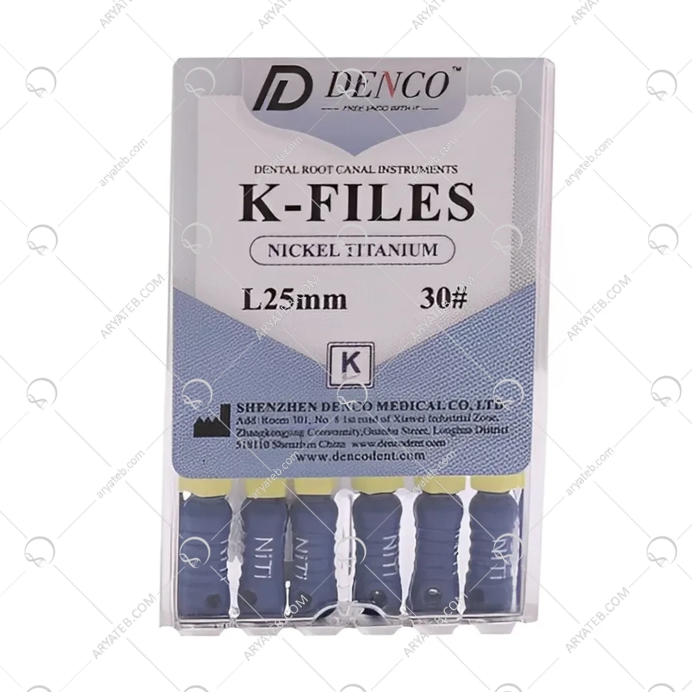 K فایل دستی طول 25 نیکل تیتانیوم دنکو