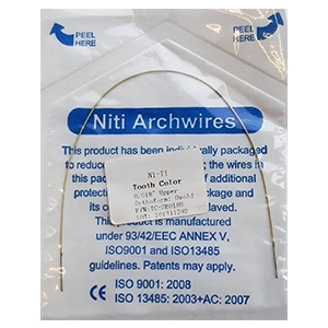 آرچ وایر ارتودنسی نی‌تی رنگ دندانی فک بالا چینی