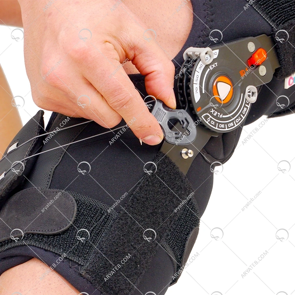 زانوبند توانبخشی با مفصل مدرج اورتینو