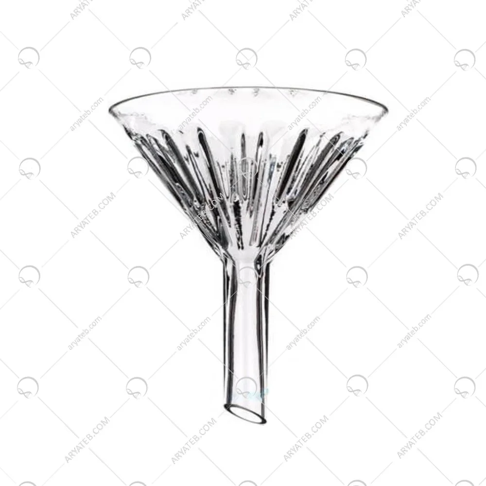 قیف شیاردار شیشه ای