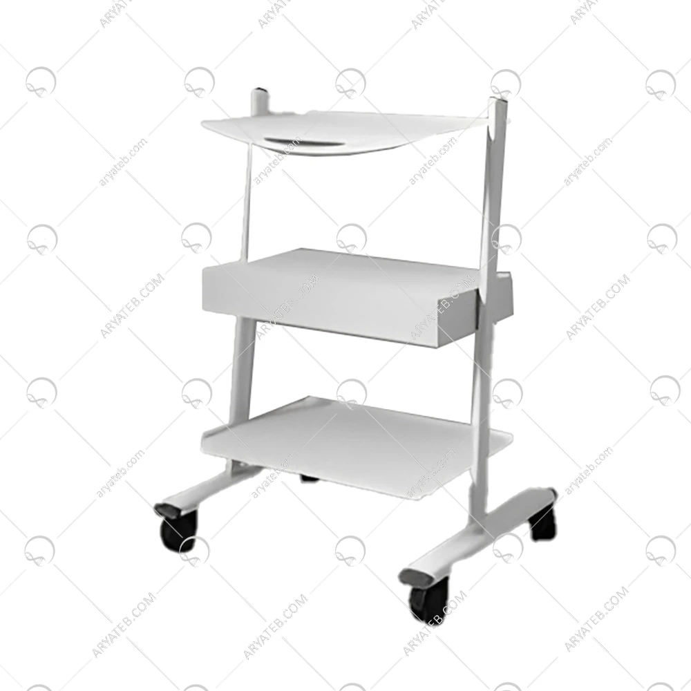 سرویتور 3 طبقه فلزی با پایه معمولی کشودار