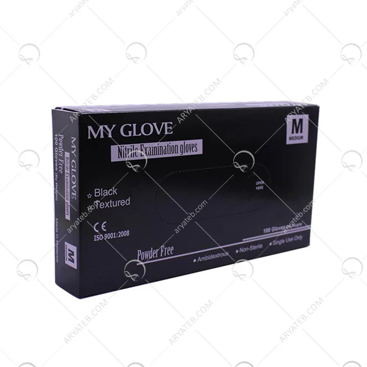 دستکش نیتریل مشکی مای گلاو