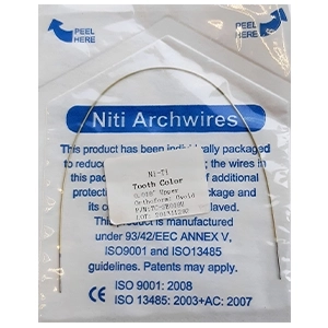 آرچ وایر ارتودنسی نی‌تی رنگ دندانی فک پایین چینی 0.012