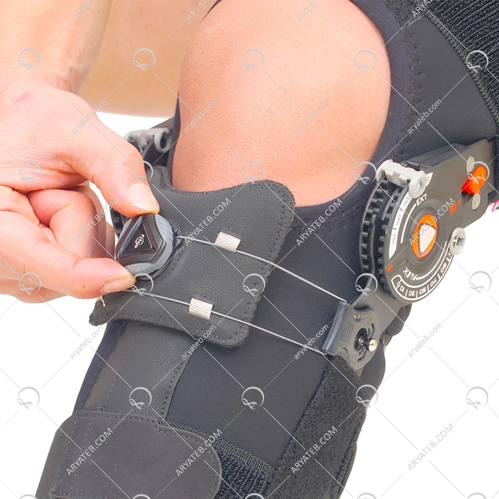 زانوبند توانبخشی با مفصل مدرج اورتینو