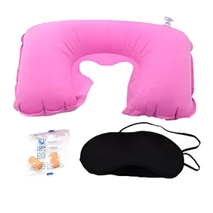 ست چشم بند خواب و بالش دورگردنی مدل بادی به همراه گوش گیر اوپکس