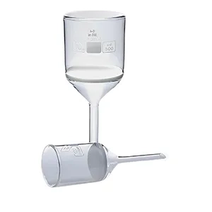 قیف بوخنر شیشه ای صافی دار