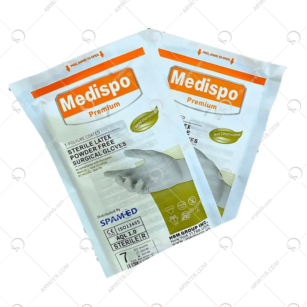 دستکش جراحی بدون پودر مدیسپو