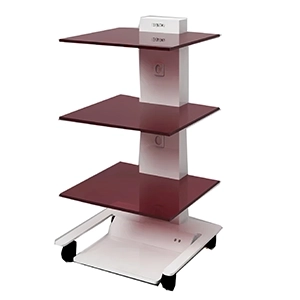 سرویتور سه طبقه شیشه ای پایه پدال دار