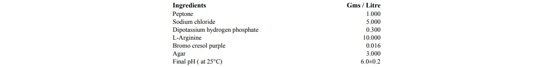محیط کشت Arginine Dihydrolase Broth