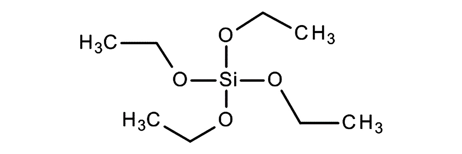 ساختار شیمیایی تترا اتیل اورتو سیلیکات