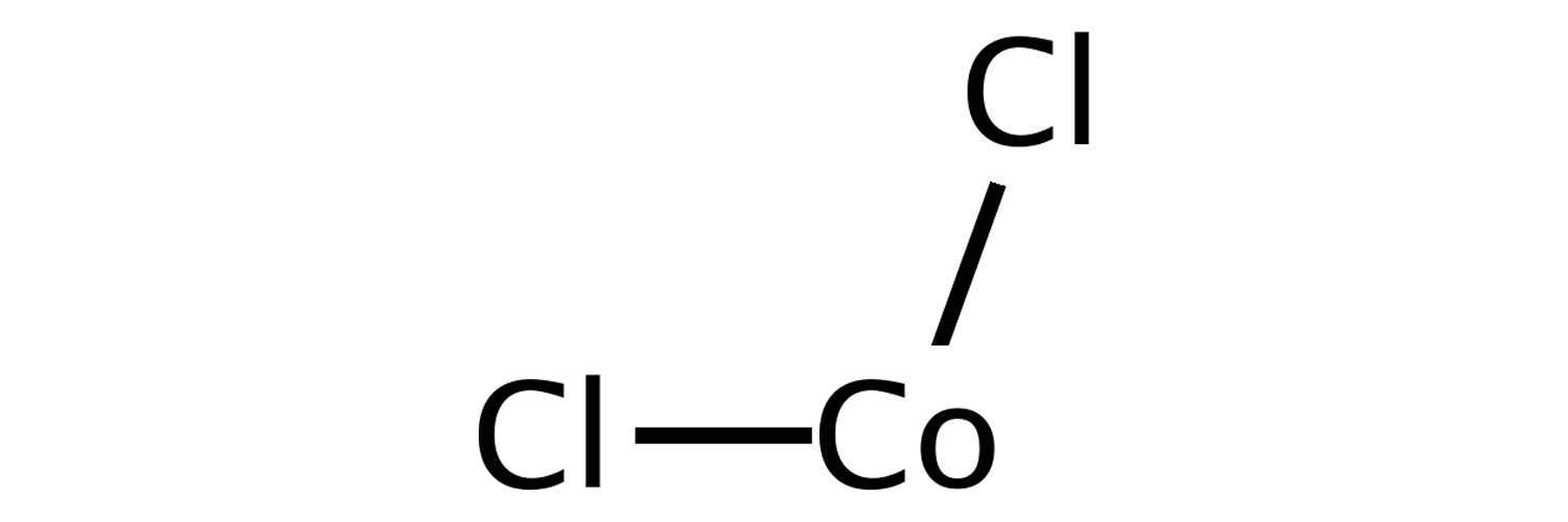 ساختار شیمیایی کلرید کبالت (||)