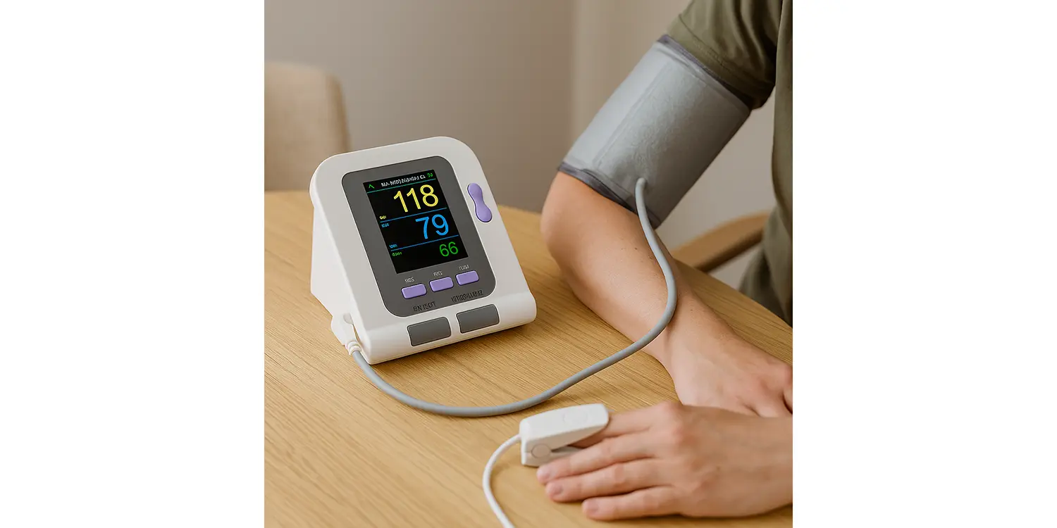 فشارسنج دیجیتال با پالس اکسیمتر کانتک 08A