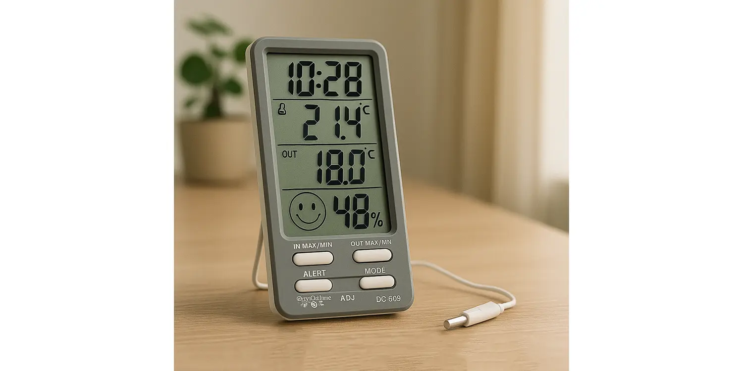 ترمومتر رطوبت سنج سیم دار